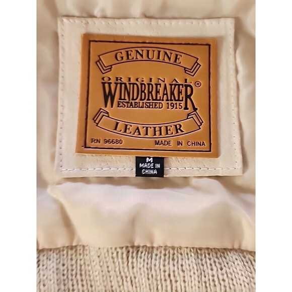 Original Windbreaker Jacket Mens Medium Knit Sweater Suede Leather Full Zip - Picture 13 of 16